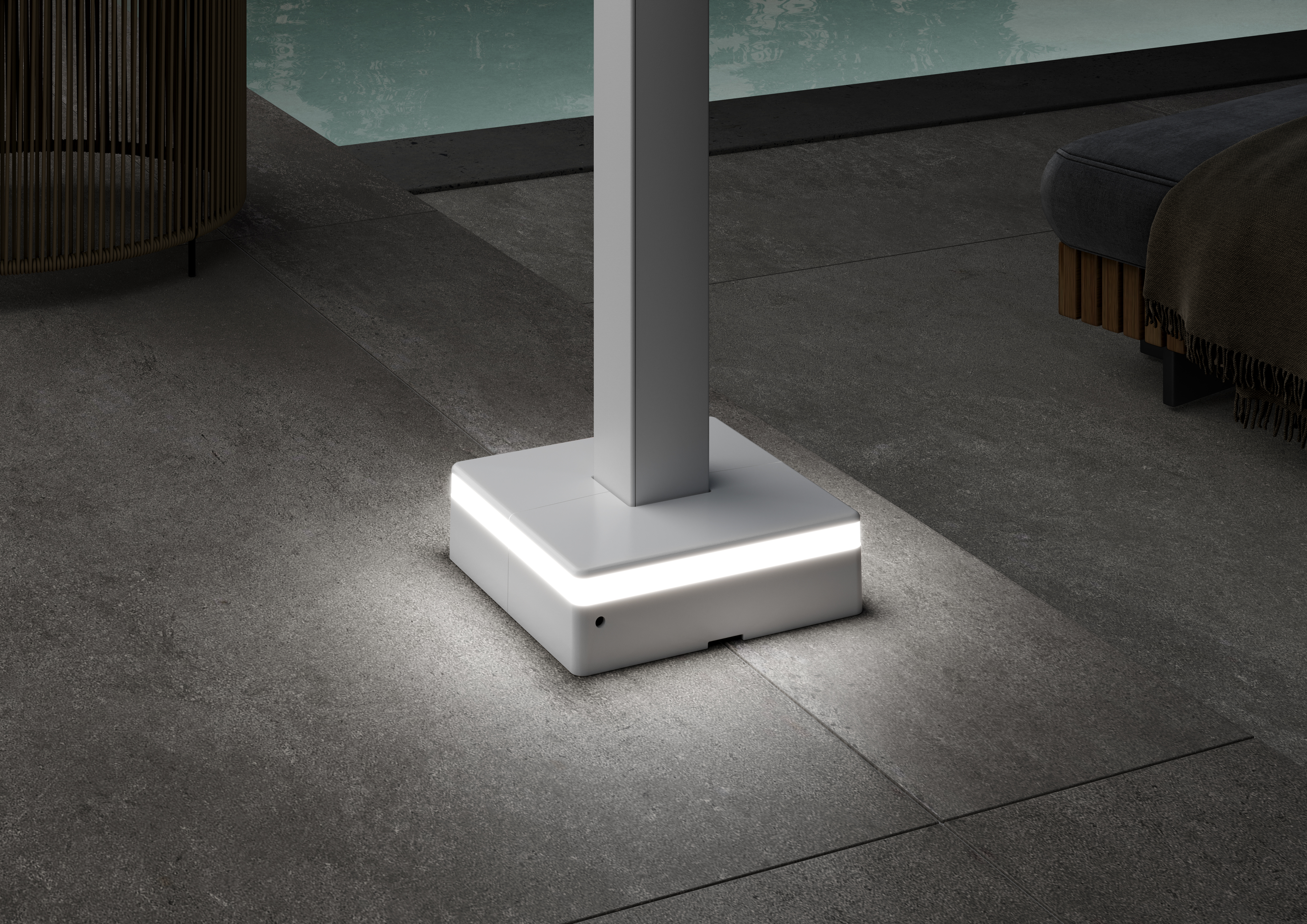 mx pergola style Kubus Detail Fußabdeckung LED-Line 202310
