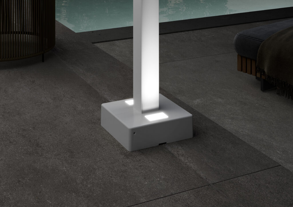 mx pergola style Kubus Detail Fußabdeckung LED-Uplight 202310